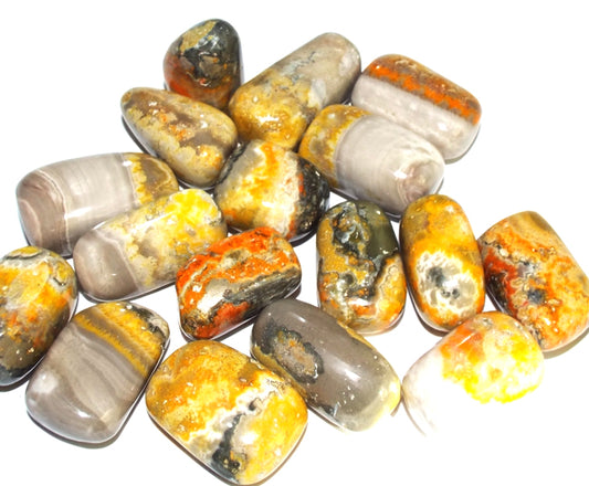1 x Small Bumble Bee Jasper Tumblestone