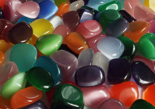 1 x Random Colour Cats Eye Tumblestone