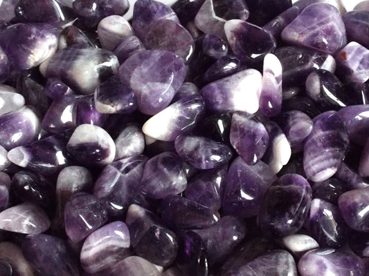 1 x Chevron Amethyst Tumblestone