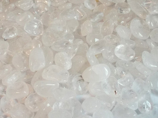 250gms Clear Quartz Tumbled Gemstones