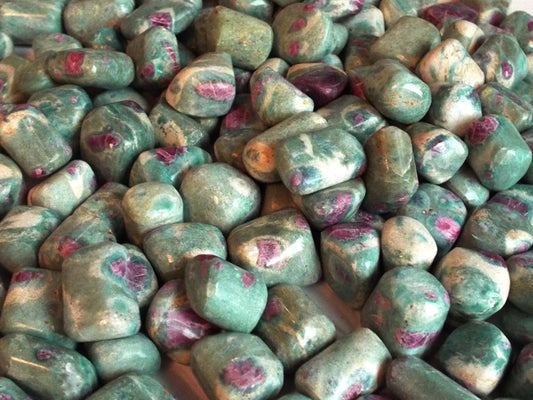 1 x Small Ruby in Fuchsite Tumblestone