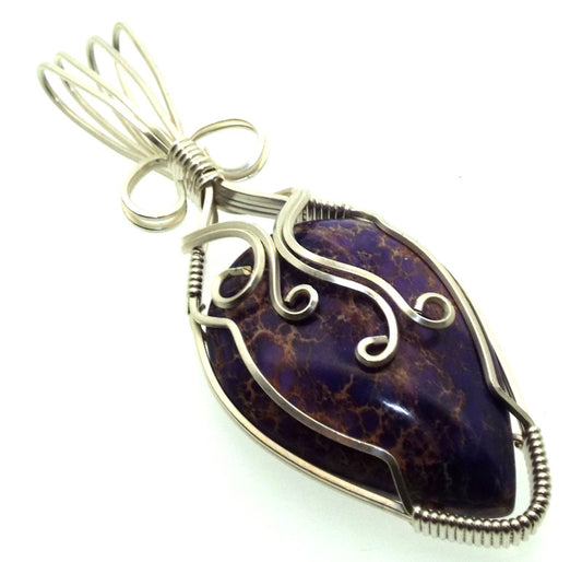 Sediment Jasper Sterling Silver Wire Wrapped Pendant 17