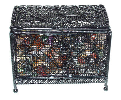 Black Wire Mini Chest Containing Tumblestone Chips