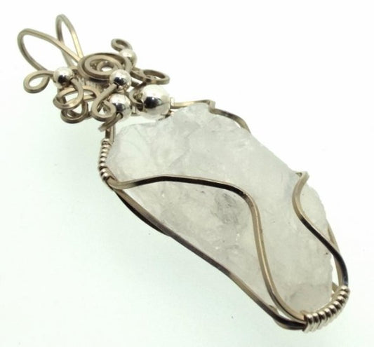Indian Moonstone Gemstone Silver Filled Wrapped Pendant 05