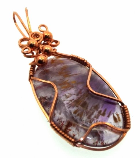 Super 7 Gemstone Copper Wire Wrapped Pendant 05