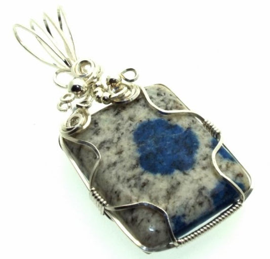 K2 Gemstone Silver Filled Wire Wrapped Pendant 02