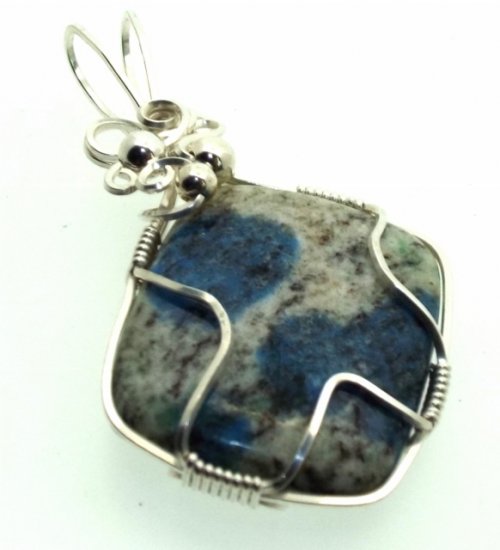 K2 Gemstone Silver Filled Wire Wrapped Pendant 03