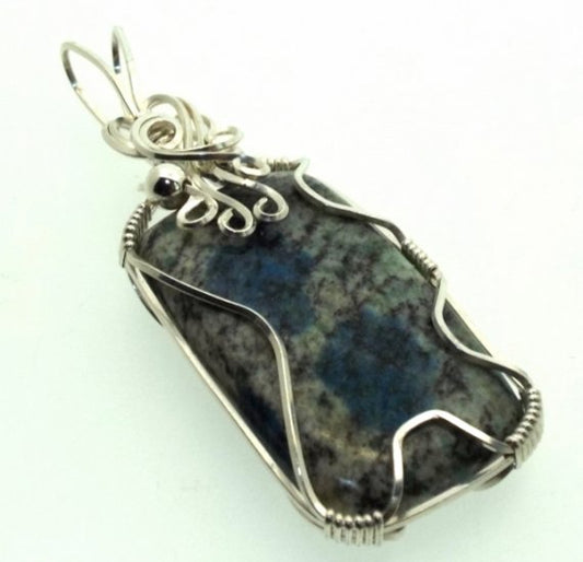 K2 Gemstone Silver Filled Wire Wrapped Pendant 07