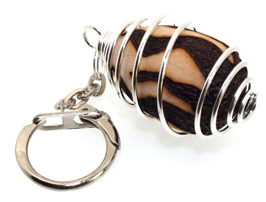 Wooden Fire Egg Energising Fertility Keyring