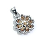 1x Amber Zirconia Crystal Charm