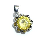 1x Yellow Zirconia Crystal Charm