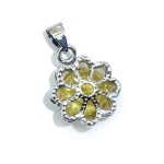 1x Yellow Zirconia Crystal Charm