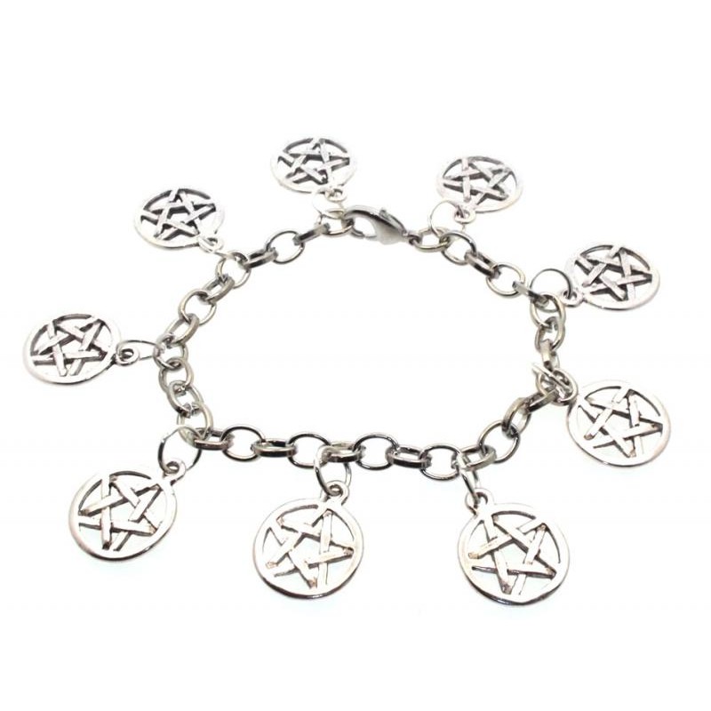 Metal Pentacle Charm Bracelet