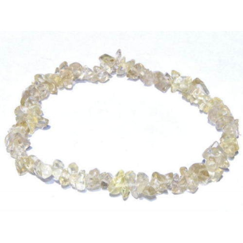 Lemon Quartz Gemstone Chip Bracelet