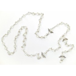 Angel Aura Bead Rosary Necklace