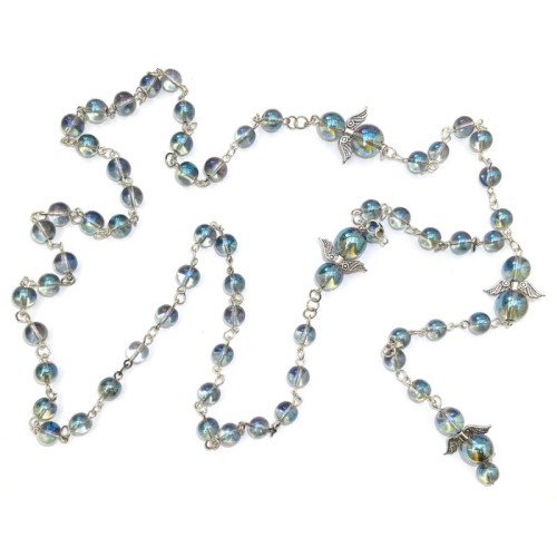 Tanzine Aura Bead Rosary Necklace