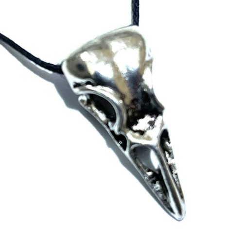 Metal Raven Skull Pendant