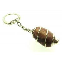 Moonstone Gemstone Spiral Keyring