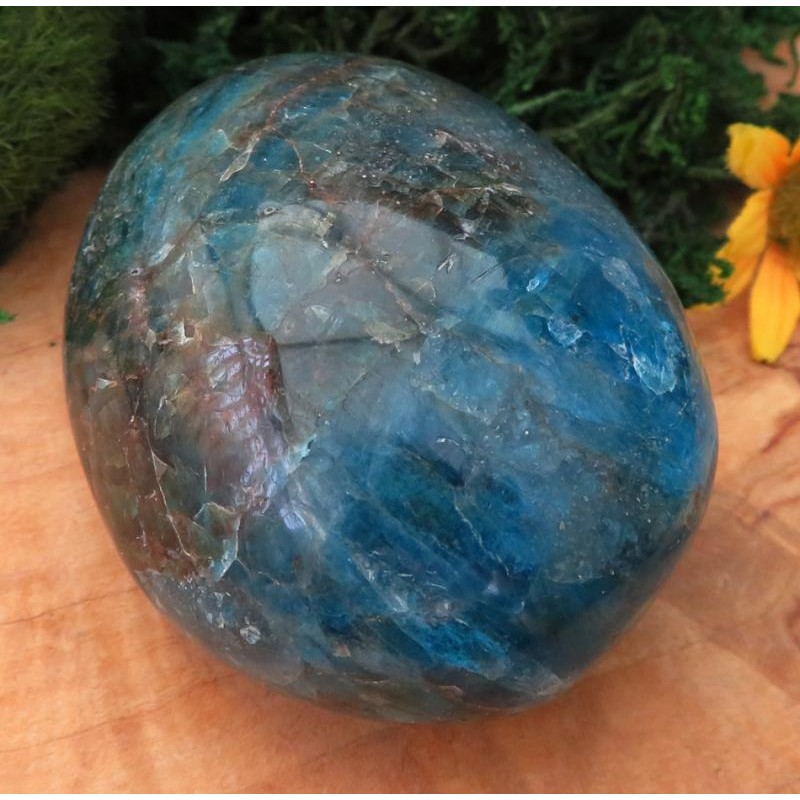 Large Apatite Gemstone Palmstone 04