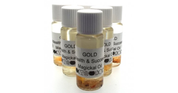 10ml Gold Herbal Spell Oil Wealth And Success 6881